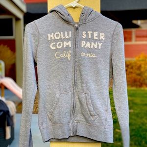 Long sleeve zip up hollister sweater